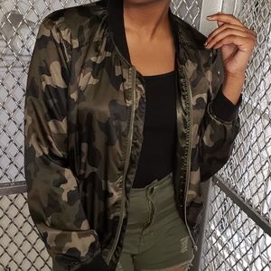 Arizona Jean Camouflage Bomber Jacket